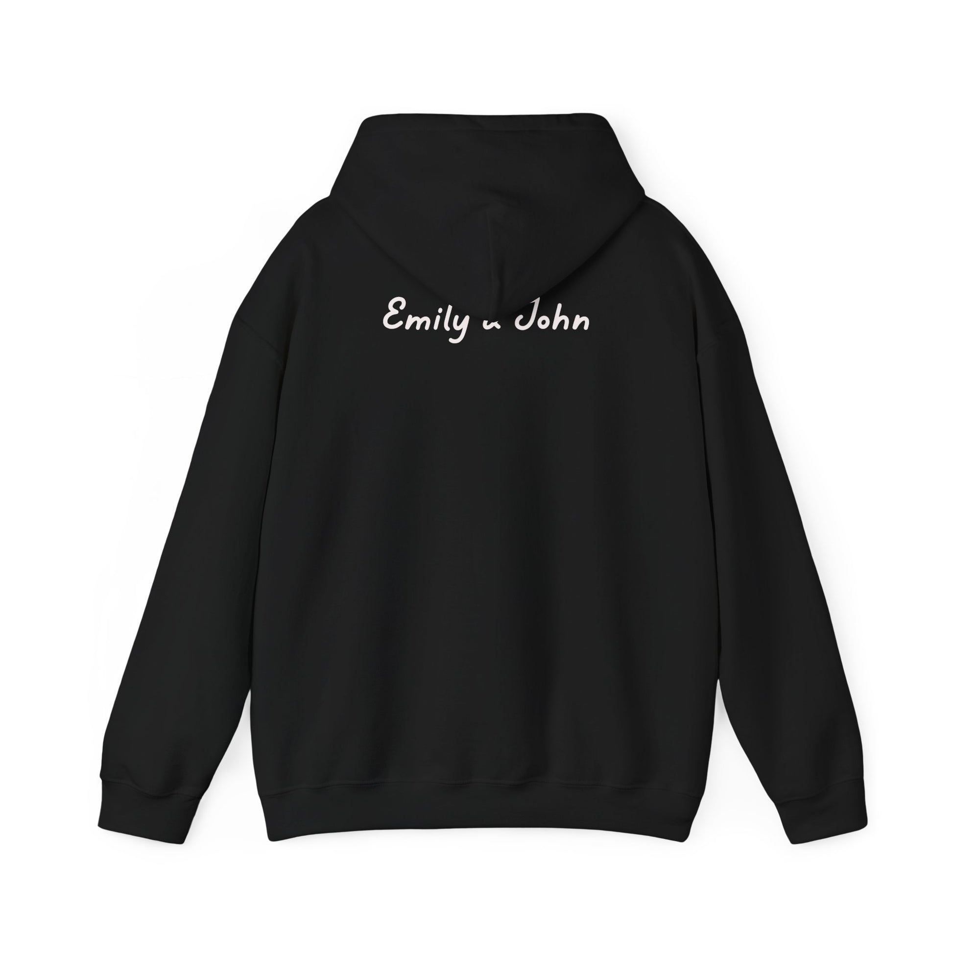 Always & Forever personalized unisex hoodie customized with names, perfect for Valentine’s Day gifts for him or her.