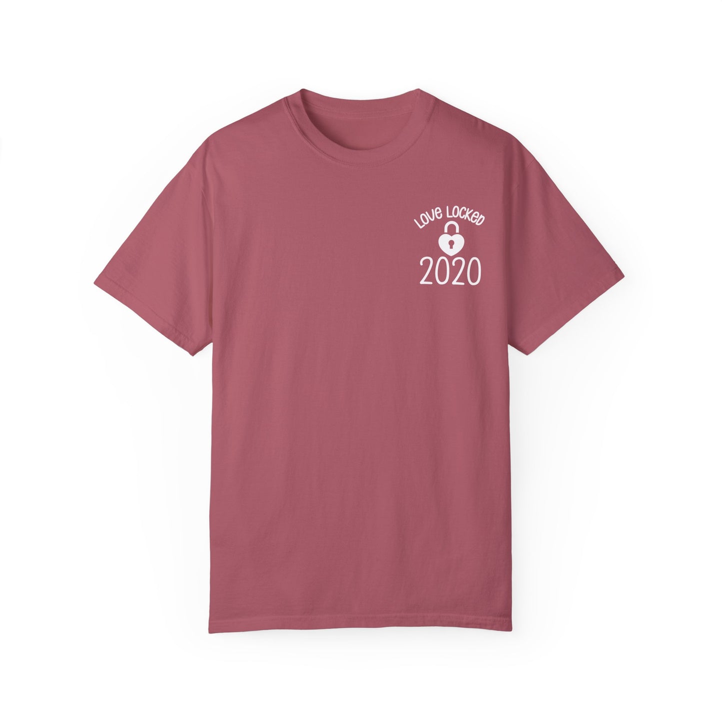 Love Locked [Year] Unisex T-Shirt – A personalized Valentine’s Day gift with custom initials design, perfect for him or her.